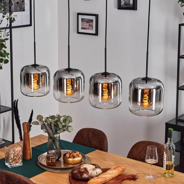 Lauden Suspension Noir, 4 lumières