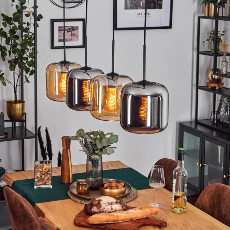 Lauden Suspension Noir, 4 lumières