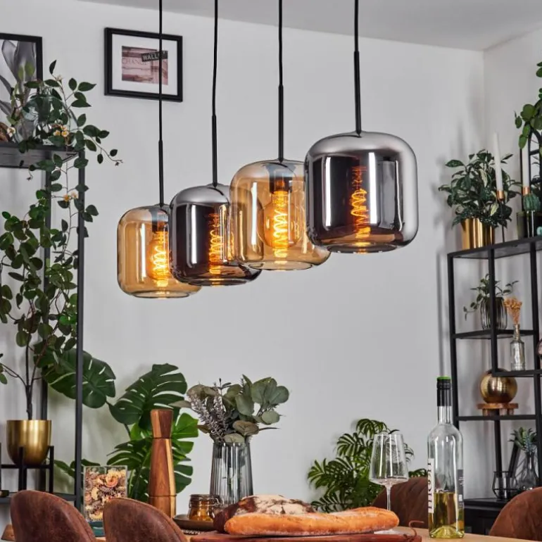 Lauden Suspension Noir, 4 lumières