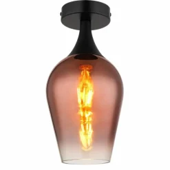 Lavus Plafonnier Luminaires Globo Lighting Noir, 1 lumière