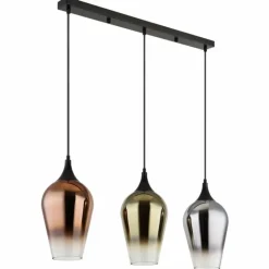 Lavus Suspension Luminaires Globo Lighting Noir, 3 lumières