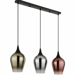 Lavus Suspension Luminaires Globo Lighting Noir, 3 lumières
