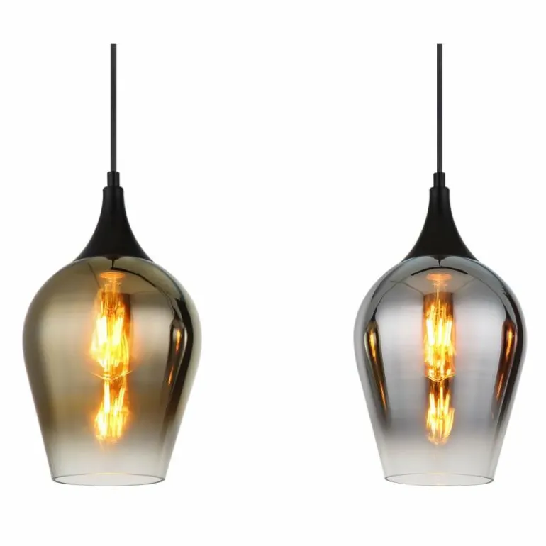 Lavus Suspension Luminaires Globo Lighting Noir, 3 lumières