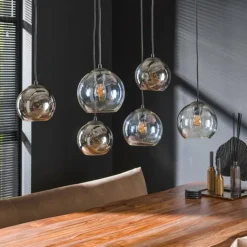 lustre Bicolore Anthracite, 7 lumières