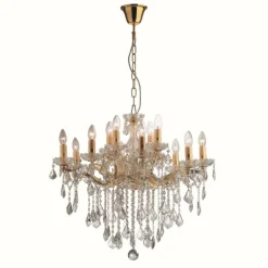 Lustre Ideal Lux FLORIAN Or, 12 lumières