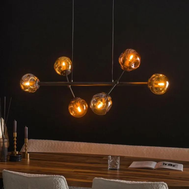 lustre Molucule Anthracite, 6 lumières