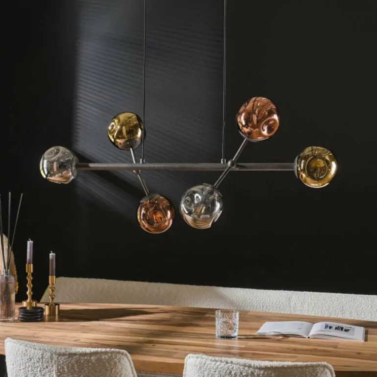 lustre Molucule Anthracite, 6 lumières