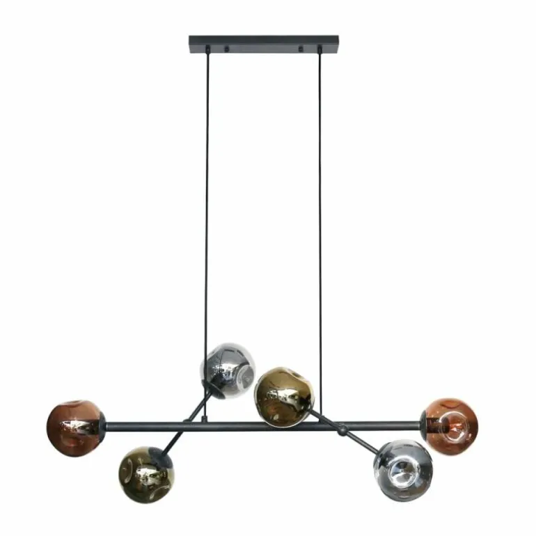 lustre Molucule Anthracite, 6 lumières