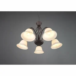 Lustre Trio-Leuchten Rustica Rouille, 5 lumières