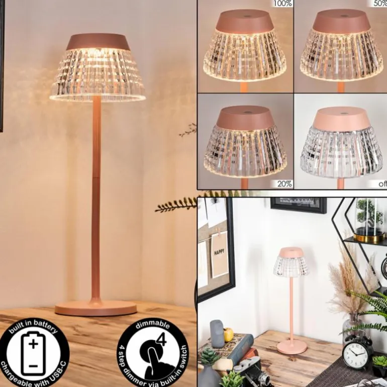 Macos Lampe de bureau, Lampe à poser, Liseuse LED Rose, 1 lumière