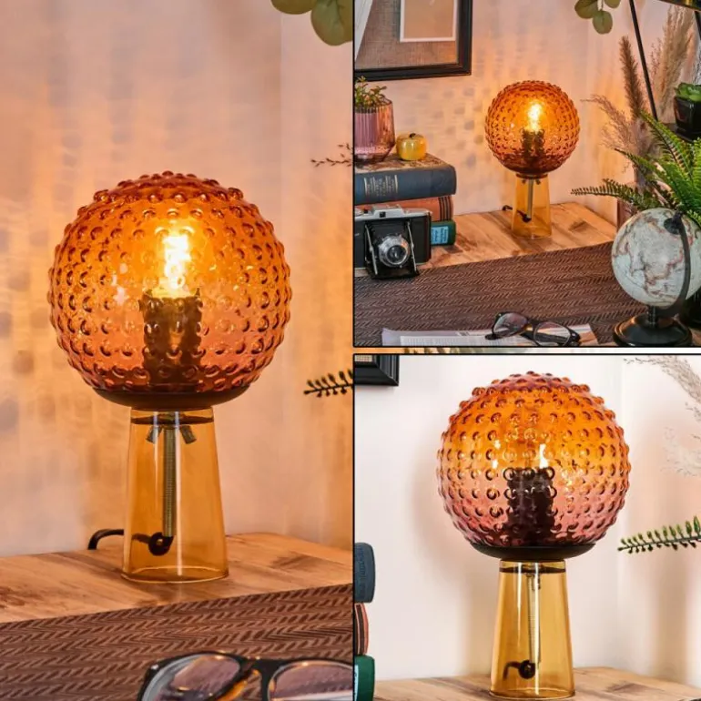 Maiorca Lampe à poser Orange, Noir, 1 lumière