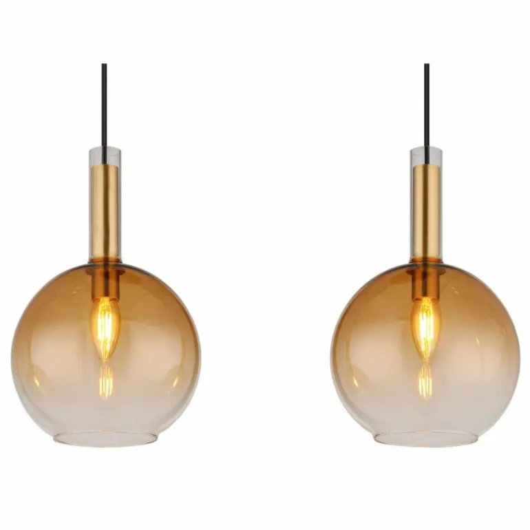 Marinella Suspension Luminaires Globo Lighting Noir, 3 lumières