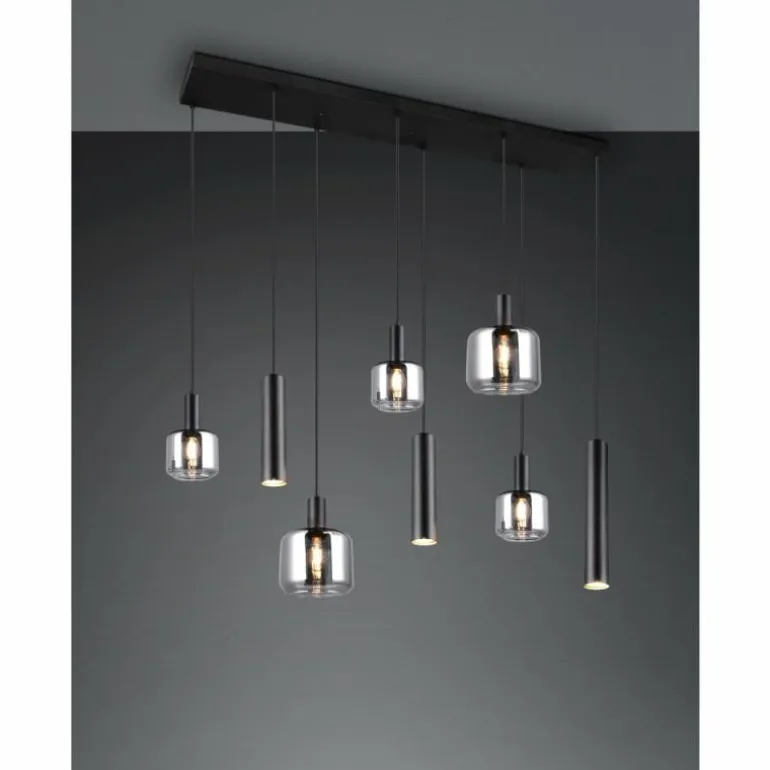Mataro Luminaires Trio Noir, 8 lumières