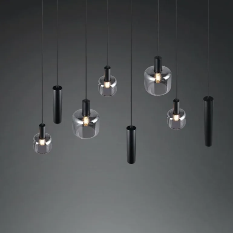 Mataro Luminaires Trio Noir, 8 lumières