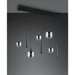 Mataro Luminaires Trio Noir, 8 lumières