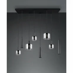 Mataro Luminaires Trio Noir, 8 lumières