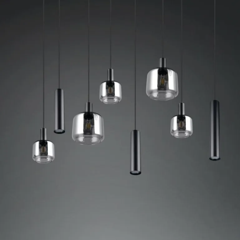Mataro Luminaires Trio Noir, 8 lumières