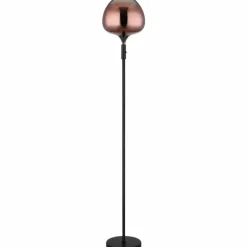 Maxy Lampadaire Luminaires Globo Lighting Chrome, Noir, 1 lumière