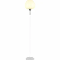 Maxy Lampadaire Luminaires Globo Lighting Chrome, Blanc, 1 lumière