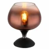 Maxy Lampe à poser Luminaires Globo Lighting Chrome, Noir, 1 lumière