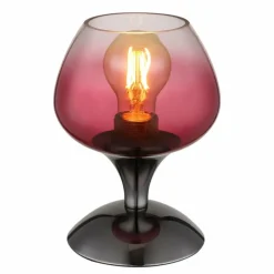 Maxy Lampe à poser Luminaires Globo Lighting Chrome, Noir, 1 lumière