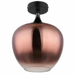 Maxy Plafonnier Luminaires Globo Lighting Chrome, Noir, 1 lumière