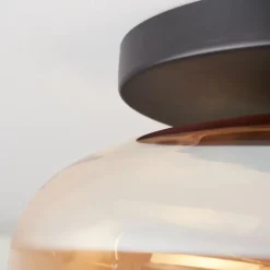 Mertola Plafonnier, Boule lumineuse Ambre, 1 lumière