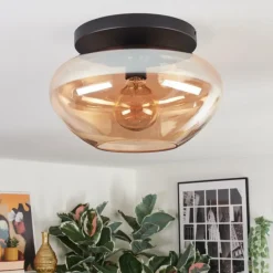 Mertola Plafonnier, Boule lumineuse Ambre, 1 lumière