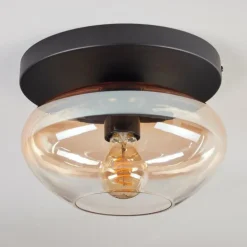 Mertola Plafonnier, Boule lumineuse Ambre, Clair, 1 lumière
