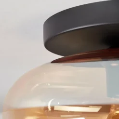 Mertola Plafonnier, Boule lumineuse Ambre, Clair, 1 lumière
