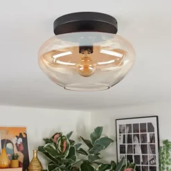 Mertola Plafonnier, Boule lumineuse Ambre, Clair, 1 lumière