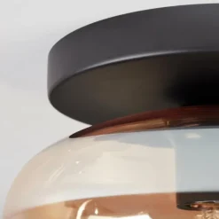 Mertola Plafonnier, Boule lumineuse Ambre, Clair, 1 lumière