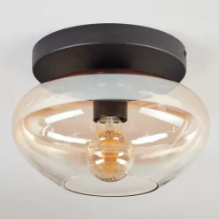 Mertola Plafonnier, Boule lumineuse Ambre, Clair, 1 lumière