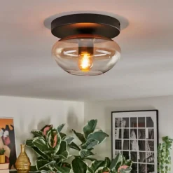 Mertola Plafonnier, Boule lumineuse Ambre, Clair, 1 lumière