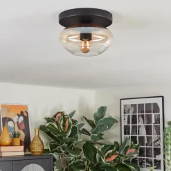 Mertola Plafonnier, Boule lumineuse Ambre, Clair, 1 lumière