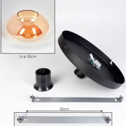 Mertola Plafonnier, Boule lumineuse Ambre, 1 lumière