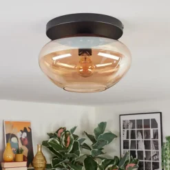 Mertola Plafonnier, Boule lumineuse Ambre, 1 lumière