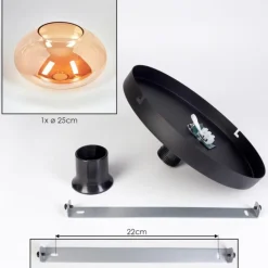 Mertola Plafonnier, Boule lumineuse Ambre, 1 lumière
