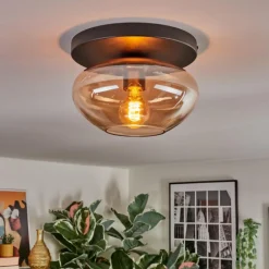 Mertola Plafonnier, Boule lumineuse Ambre, 1 lumière
