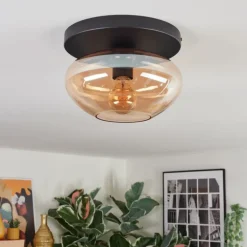 Mertola Plafonnier, Boule lumineuse Ambre, 1 lumière