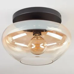 Mertola Plafonnier, Boule lumineuse Ambre, Clair, 1 lumière