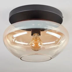 Mertola Plafonnier, Boule lumineuse Ambre, Clair, 1 lumière