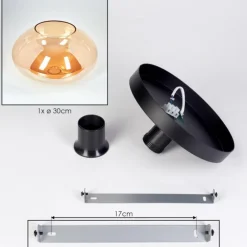 Mertola Plafonnier, Boule lumineuse Ambre, 1 lumière