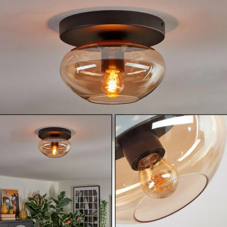 Mertola Plafonnier, Boule lumineuse Ambre, 1 lumière
