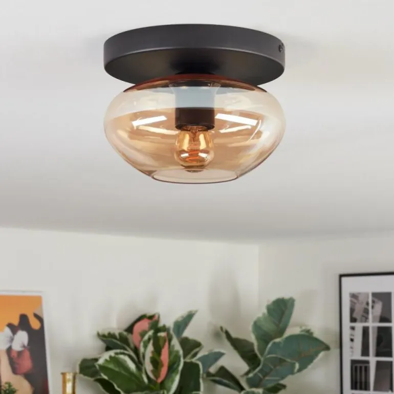 Mertola Plafonnier, Boule lumineuse Ambre, 1 lumière