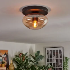 Mertola Plafonnier, Boule lumineuse Ambre, 1 lumière