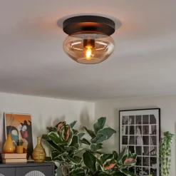 Mertola Plafonnier, Boule lumineuse Ambre, 1 lumière