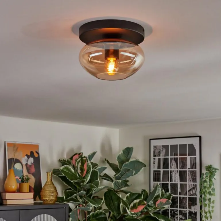 Mertola Plafonnier, Boule lumineuse Ambre, 1 lumière