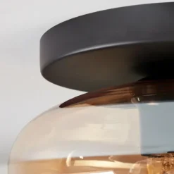 Mertola Plafonnier, Boule lumineuse Ambre, 1 lumière