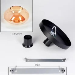 Mertola Plafonnier, Boule lumineuse Ambre, 1 lumière